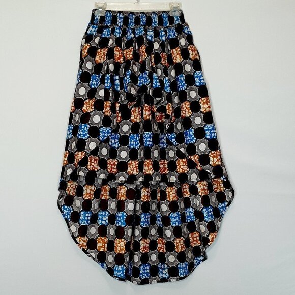 NF Boho Full Skirt w Tiers; High-Low; Crisp Cotton; Brown; One Size - Picture 1 of 5